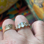 Aquamarine Eternity Ring - 14k Gold - Vintage