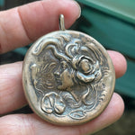 Goddess Pendant - Sterling Silver - Art Nouveau - Antique