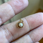 Pearl Star of David Pendant - 14k Gold - Vintage