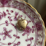 Engraved Heart Locket - 9k Gold- Vintage