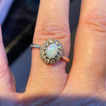Opal Paste Ring - Sterling Silver - Vintage