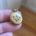 Fleur de Lis Locket - Dainty Locket - Gold Filled - Antique