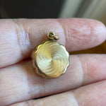 Rose and Yellow Gold Flower Locket - Gold Filled - Vintage