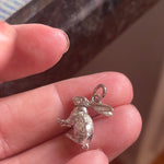 Rabbit Charm - Moveable Head - Sterling Silver - Vintage
