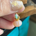 Pumpkin Pendants - Gemstone Carved - Gold Filled - Handmade