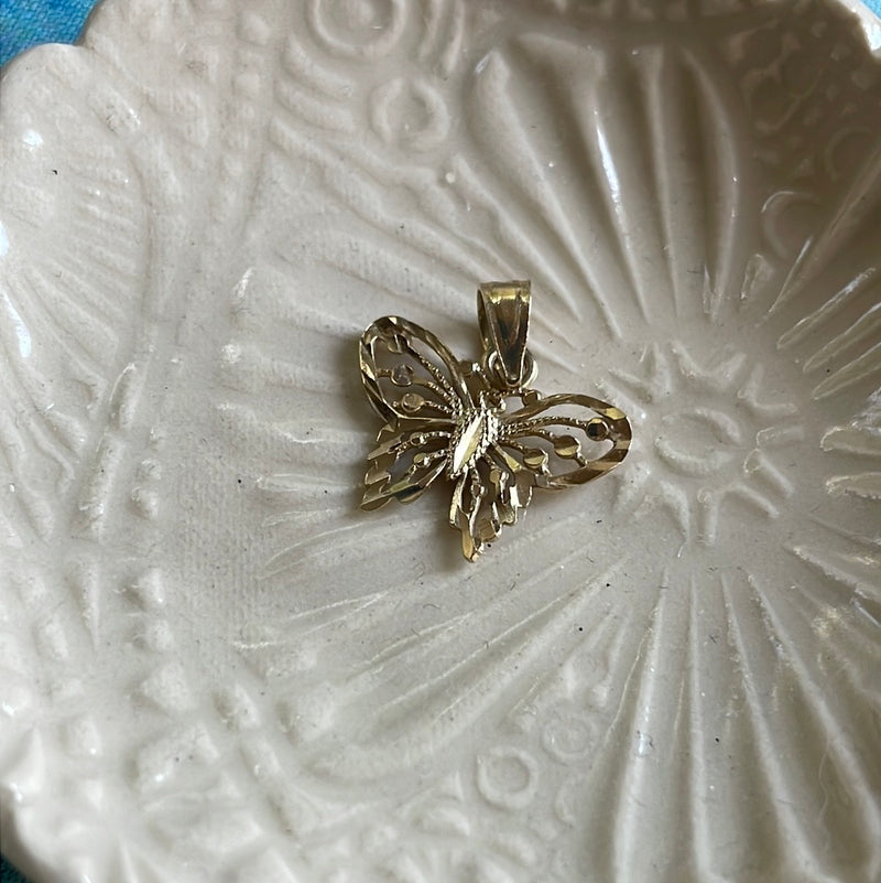 Butterfly Pendant - 10k Gold - Vintage
