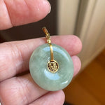 Jade Pendant - Good Fortune - 14k Gold - Vintage