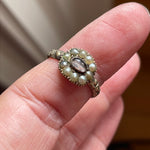 Georgian Pearl Mourning Ring - 15k Gold - Antique