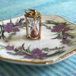 Tiny Hourglass Pendant - 14k Gold - Vintage