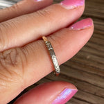 Deco Design Band - 14k White and Yellow Gold - Vintage