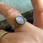 Moonstone Ring - Sterling Silver - Vintage
