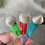 Pearlized Shell Clips - Vibrant Enamel - Handmade