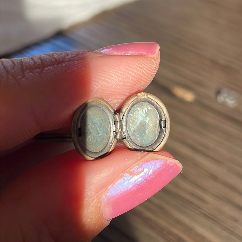 Locket Post Earrings - Vintage