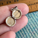 Tiny Flower Locket - Sterling Silver - Vintage