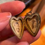 Engraved Heart Locket - Gold Filled - Vintage