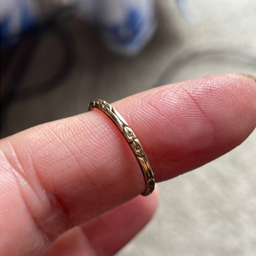 Vintage 14k Gold Chunky Orange Blossom Ring