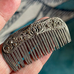 Marcasite Hair Comb - Sterling Silver - Vintage