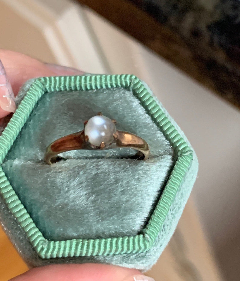 Moonstone Ring - 10k Gold - Engagement Jewelry - Vintage