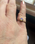 Opal Ring - Solitaire - 10k Gold - Vintage