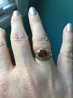 Garnet Ring - 10k Gold - Vintage