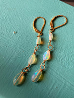 Opal Earrings - Gold Filled - Artisan - Wedding Earrings - Handmade