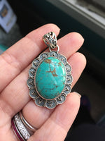 turquoise-pendant-sterling-silver-vintage