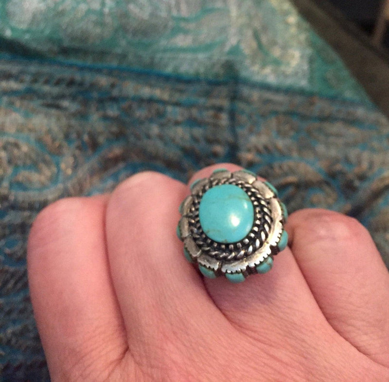 Turquoise Ring - Sterling Silver  - Vintage