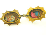 Engraved Flower Locket - 14k Gold - Vintage locket 