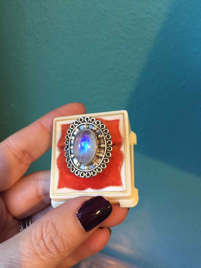 Moonstone Sterling Ring - Vintage