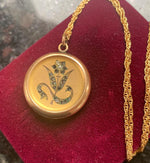 Flower Locket Necklace - Paste Locket - Victorian Locket - Gold Filled Locket - Wedding Locket
