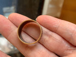 Engraved Gold Band - Rose Gold - Cigar Band - Patterned Ring - 10k Gold - Wedding Band - Antique