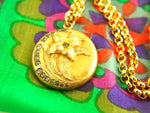 Flower Locket Necklace - Moon Locket - Crescent Locket - Paste Locket - Victorian Locket - Gold Filled Locket - Wedding Locket
