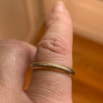 Engraved Gold Band - 14k White and Yellow Gold - Vintage