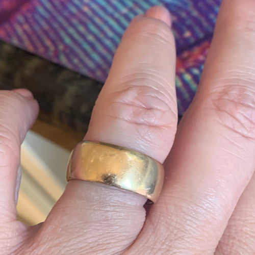 Thick Gold Band - 14k Gold - Vintage