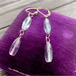 Fluorite Earrings - Gold Filled - Handmade