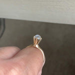 Moonstone Solitaire Ring - 14k Gold - Antique