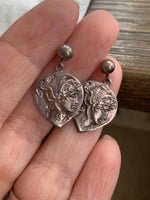 Goddess Earrings - Sterling Silver - Vintage
