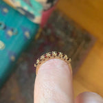 Garnet Half Eternity Ring - 10k Gold - Vintage