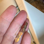 Three Color Heart Earrings - 14k Gold - Vintage