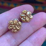 Ornate Gold Earrings - 22k Gold - Vintage
