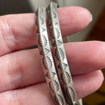 Stamped Sterling Cuff Bracelet - Native American - Sterling Silver - Vintage - Vintage Bracelet