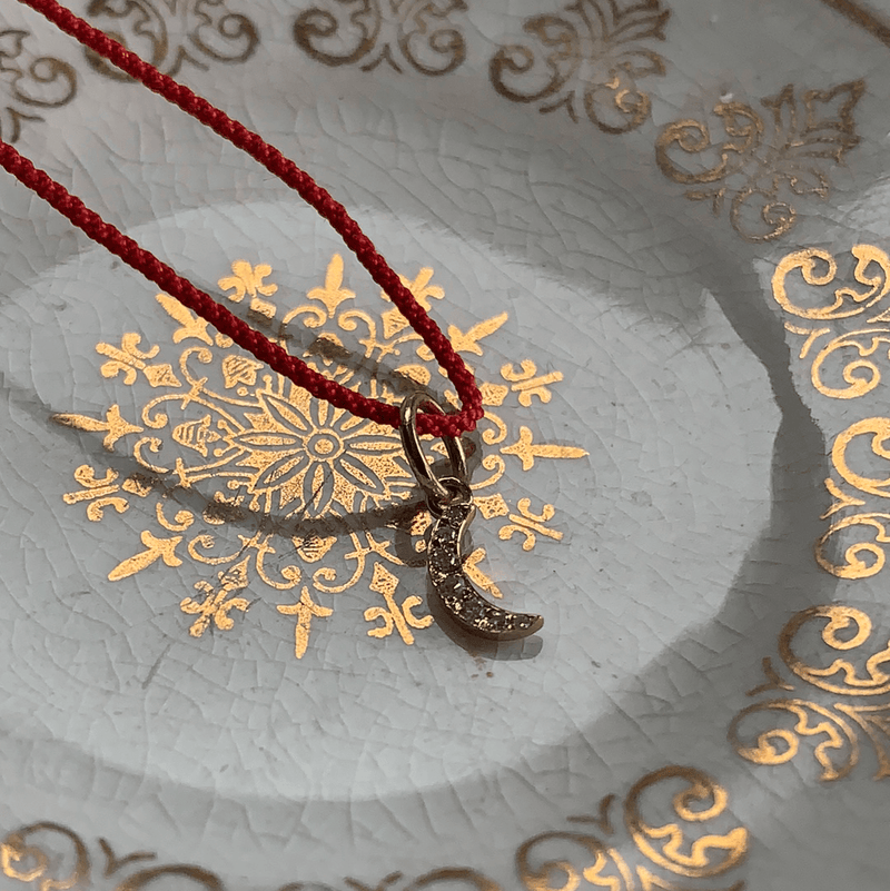 diamond-moon-necklace-red-silk-cord-14k-gold-pendant-gold-filled-findings