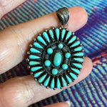 turquoise-petit-point-pendant-sterling-silver-vintage