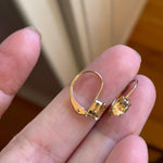 Citrine Earrings - 10k Gold - Vintage