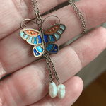 enamel-butterfly-necklace-pearl-sterling-silver-vintage