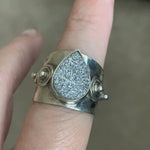 Druzy Ring - Sterling Silver - Vintage