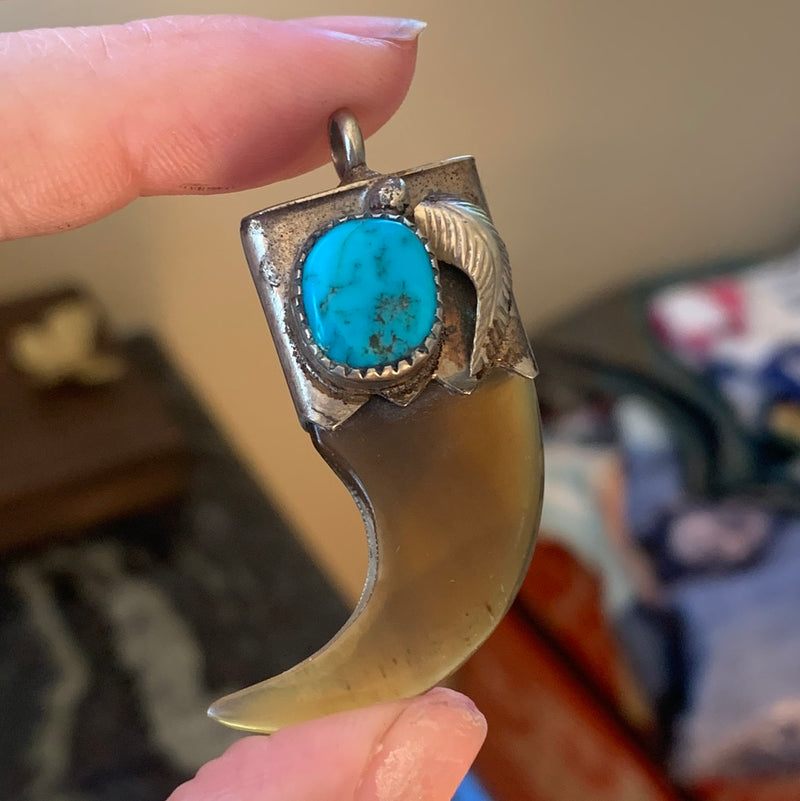 turquoise-pendant-navajo-sterling-silver-vintage