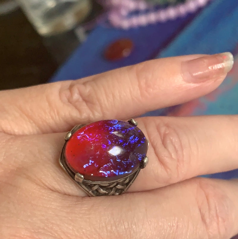 Dragon's Breath Ring - Sterling Silver - Vintage