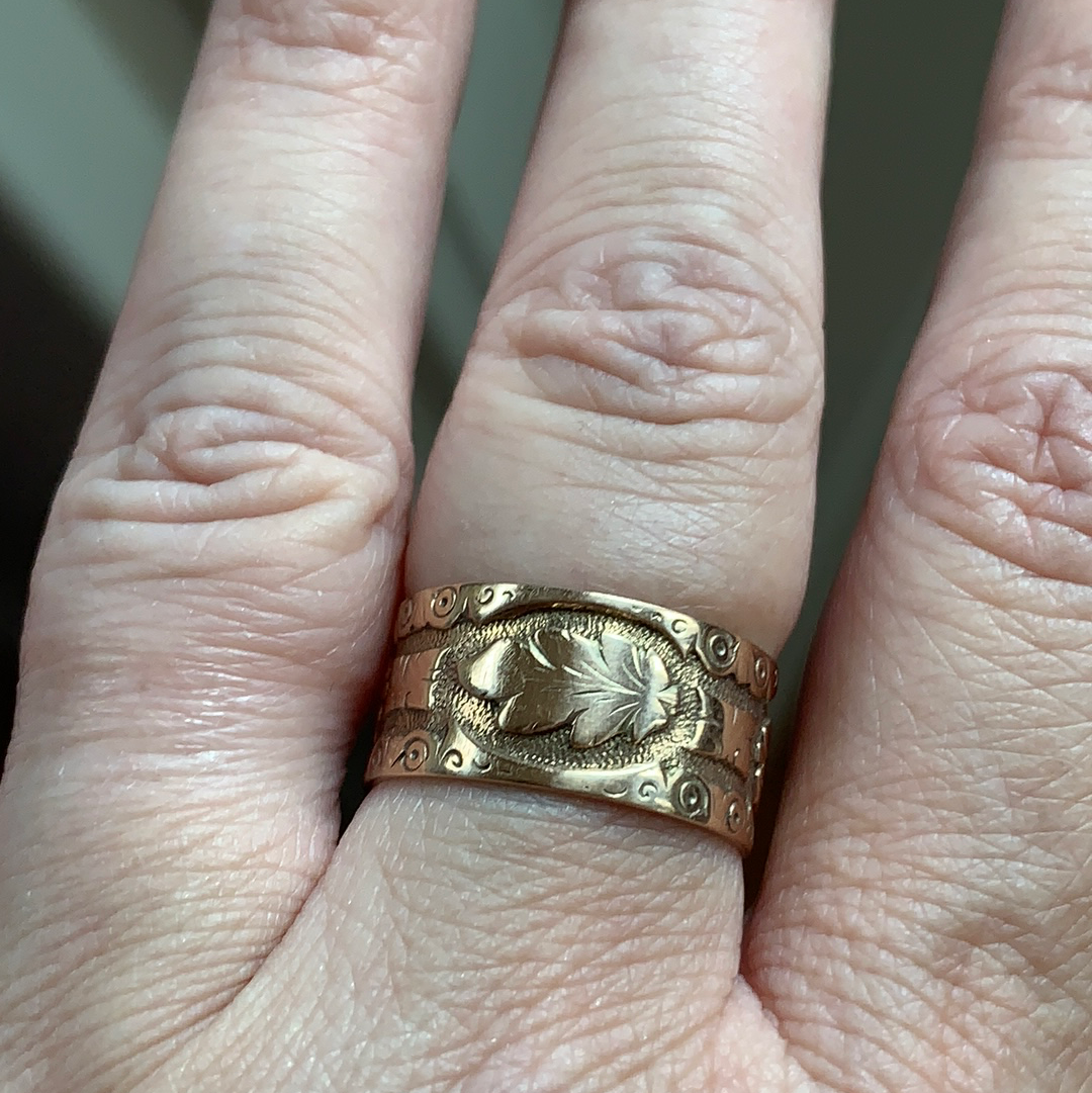 Large Cigar ring with engraved monogram initials - available in Sterling  Silver, 10k gold, 14k gold or 18K Gold