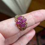 Ruby Heart Ring - 10k Gold - Vintage